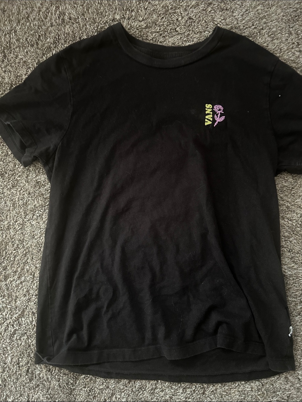 Vans Black Tee (back has fun design)